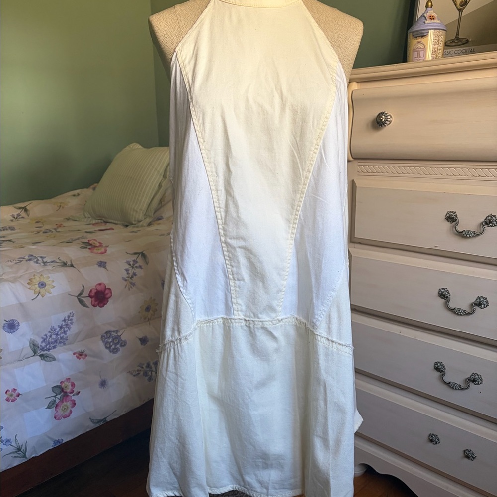 Free People Cream Halter Midi Dress